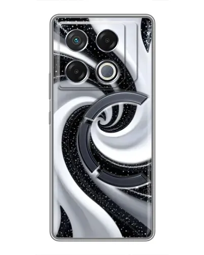 Чехол для Infinix GT 20 Pro с картинкой «Черно-белая спираль»