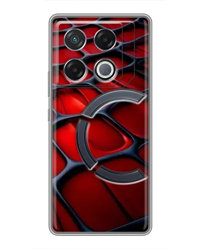 Чехол для Infinix GT 20 Pro с картинкой «Красная глянцевая сетка»