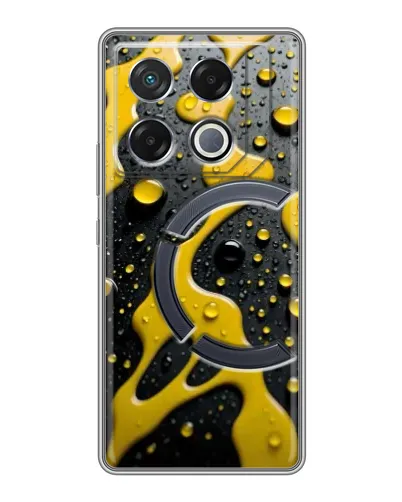 Чехол для Infinix GT 20 Pro с картинкой «Жидкое желтое золото»