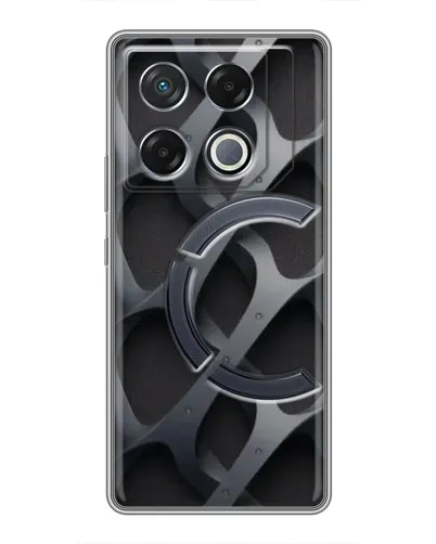 Чехол для Infinix GT 20 Pro с картинкой «Объемное серое плетение»