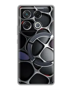 Чехол для Infinix GT 20 Pro с картинкой «Объемная темная решетка»
