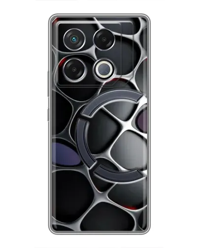 Чехол для Infinix GT 20 Pro с картинкой «Объемная темная решетка»