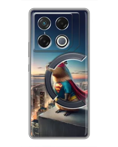 Чехол для Infinix GT 20 Pro с картинкой «Капи-мен супергерой» Чехол для Infinix GT 20 Pro с картинкой «Капи-мен супергерой»
