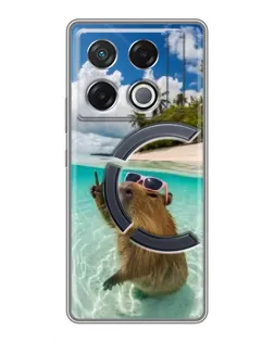 Чехол для Infinix GT 20 Pro с картинкой «Капибара на море» Чехол для Infinix GT 20 Pro с картинкой «Капибара на море»