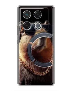 Чехол для Infinix GT 20 Pro с картинкой «Капибара золотая цепь» Чехол для Infinix GT 20 Pro с картинкой «Капибара золотая цепь»