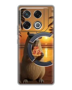 Чехол для Infinix GT 20 Pro с картинкой «Капибара с пиццей» Чехол для Infinix GT 20 Pro с картинкой «Капибара с пиццей»
