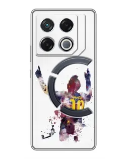 Чехол для Infinix GT 20 Pro с картинкой «Акварельный Месси Барселона»
