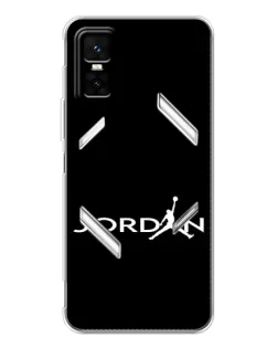 Чехол для Infinix GT 30 Pro с картинкой «Jordan White Logo» Чехол для Infinix GT 30 Pro с картинкой «Jordan White Logo»