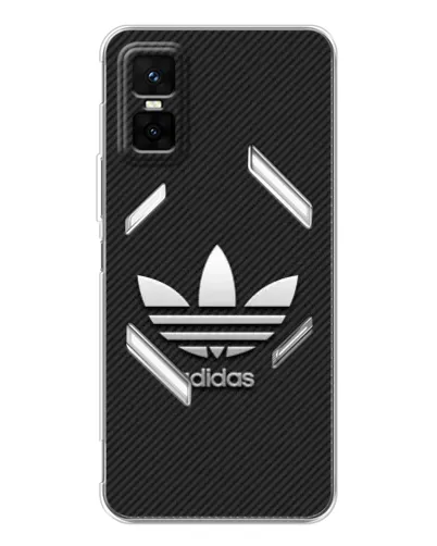 Чехол для Infinix GT 30 Pro с картинкой «Adidas Карбоновая текстура»
