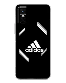 Чехол для Infinix GT 30 Pro с картинкой «Черная классика Adidas»