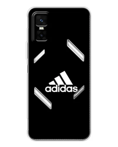 Чехол для Infinix GT 30 Pro с картинкой «Черная классика Adidas»