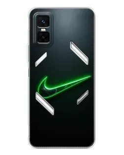 Чехол для Infinix GT 30 Pro с картинкой «Неоновый контур Nike»