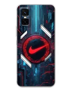 Чехол для Infinix GT 30 Pro с картинкой «Техногенный стиль Nike»