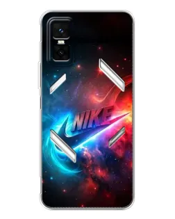 Чехол для Infinix GT 30 Pro с картинкой «Огненный логотип Nike»