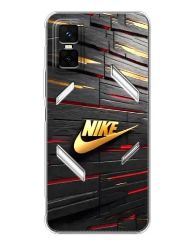 Чехол для Infinix GT 30 Pro с картинкой «Золотой Nike на металле»