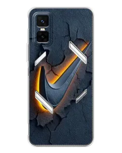 Чехол для Infinix GT 30 Pro с картинкой «Объемный логотип Найк»