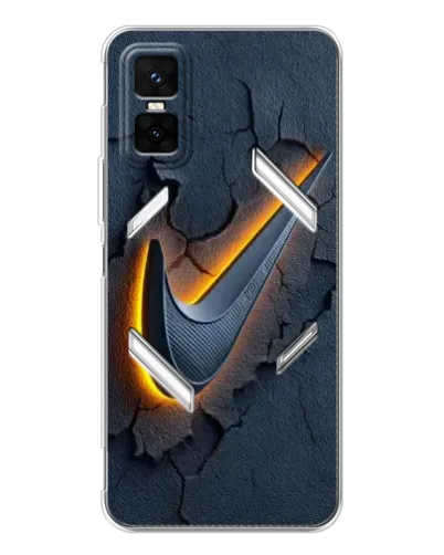 Чехол для Infinix GT 30 Pro с картинкой «Объемный логотип Найк»