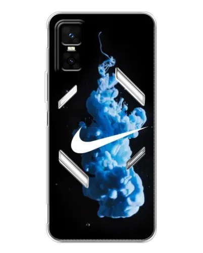 Чехол для Infinix GT 30 Pro с картинкой «Nike и синий дым»