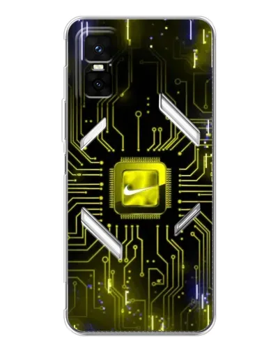 Чехол для Infinix GT 30 Pro с картинкой «Nike — золотая искра»