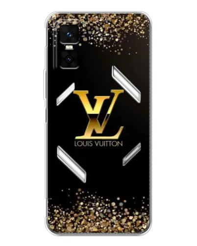 Чехол для Infinix GT 30 Pro с картинкой «LV — золотые искры»