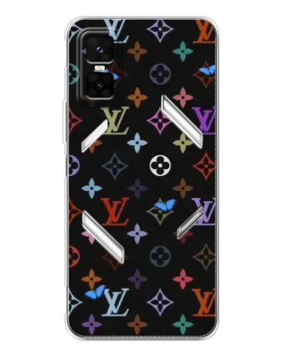 Чехол для Infinix GT 30 Pro с картинкой «Цветная монограмма LV»