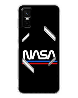 Чехол для Infinix GT 30 Pro с картинкой «NASA — классика Red Blue» Чехол для Infinix GT 30 Pro с картинкой «NASA — классика Red Blue»