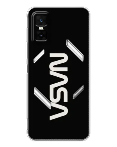 Чехол для Infinix GT 30 Pro с картинкой «NASA — вертикальный логотип»
