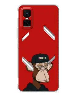 Чехол для Infinix GT 30 Pro с картинкой «Bored Ape — красный фон» Чехол для Infinix GT 30 Pro с картинкой «Bored Ape — красный фон»