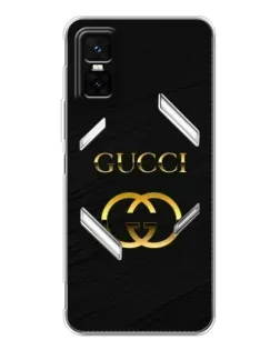 Чехол для Infinix GT 30 Pro с картинкой «Золотой логотип Gucci»