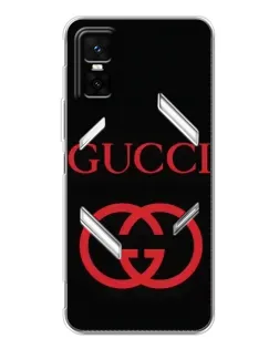 Чехол для Infinix GT 30 Pro с картинкой «Gucci — красный логотип»