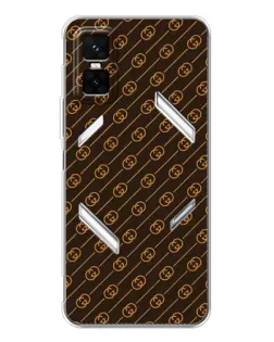 Чехол для Infinix GT 30 Pro с картинкой «Gucci — золотые диагонали»