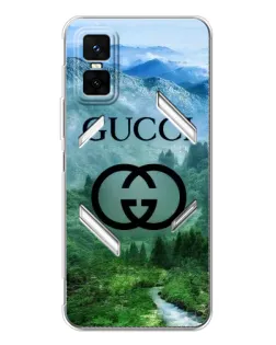 Чехол для Infinix GT 30 Pro с картинкой «Gucci — горный пейзаж»