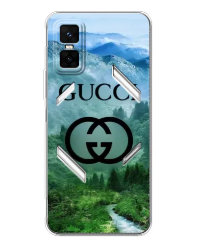 Чехол для Infinix GT 30 Pro с картинкой «Gucci — горный пейзаж»