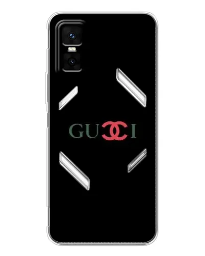 Чехол для Infinix GT 30 Pro с картинкой «Gucci — красный градиент»