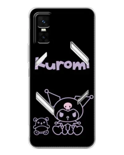 Чехол для Infinix GT 30 Pro с картинкой «Kuromi — черный минимализм» Чехол для Infinix GT 30 Pro с картинкой «Kuromi — черный минимализм»