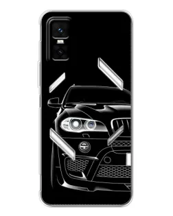 Чехол для Infinix GT 30 Pro с картинкой «Темный силуэт BMW»