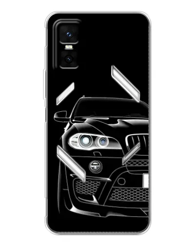Чехол для Infinix GT 30 Pro с картинкой «Темный силуэт BMW»