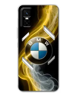 Чехол для Infinix GT 30 Pro с картинкой «Золотистый дым BMW»