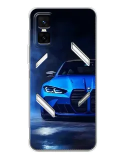 Чехол для Infinix GT 30 Pro с картинкой «Голубая BMW M4»