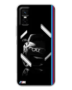 Чехол для Infinix GT 30 Pro с картинкой «Силуэт BMW в темноте»
