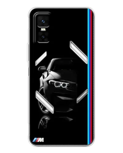 Чехол для Infinix GT 30 Pro с картинкой «Силуэт BMW в темноте»
