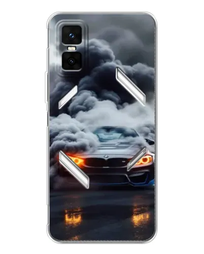 Чехол для Infinix GT 30 Pro с картинкой «BMW в дыму»
