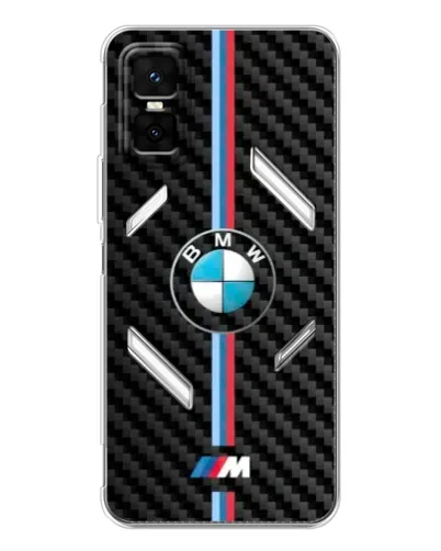 Чехол для Infinix GT 30 Pro с картинкой «Эмблема BMW и карбон»
