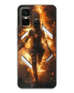 Чехол для Infinix GT 30 Pro с картинкой «BMW — скорость в дожде»