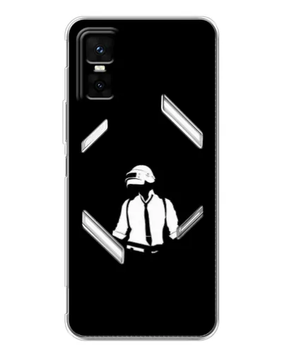 Чехол для Infinix GT 30 Pro с картинкой «PUBG — белый шлем» Чехол для Infinix GT 30 Pro с картинкой «PUBG — белый шлем»