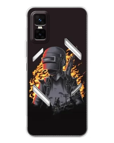 Чехол для Infinix GT 30 Pro с картинкой «PUBG — огненный силуэт» Чехол для Infinix GT 30 Pro с картинкой «PUBG — огненный силуэт»
