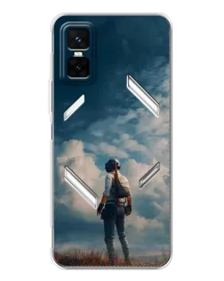 Чехол для Infinix GT 30 Pro с картинкой «Герой PUBG на скале»