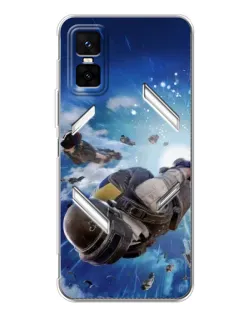 Чехол для Infinix GT 30 Pro с картинкой «Десант PUBG — прыжок»