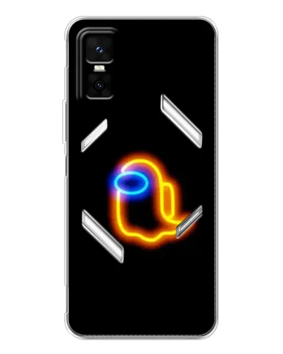 Чехол для Infinix GT 30 Pro с картинкой «Among Us неоновое сияние»