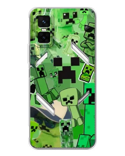 Чехол для Infinix GT 30 Pro с картинкой «Криперы Minecraft» Чехол для Infinix GT 30 Pro с картинкой «Криперы Minecraft»